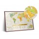 Stírací mapa světa Travel Map Geography