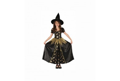Dětský kostým na karneval Černá čarodějka, 120-130cm