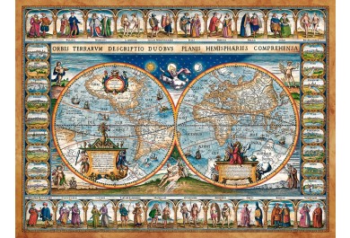 Puzzle Castorland 2000 dílků  -  Mapa Světa, 1639