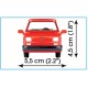 Cobi YTC Malý Fiat 126el (1994-1999) Červený 1:35