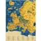 Stírací mapa Evropy XL, Zlatá
