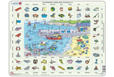 Larsen Deskové puzzle Angličtina 3 - U moře 70 dílků, 36x28x0,4 cm