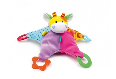 Žirafa s chrastítkem, Textilní hračka
