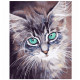Malování podle čísel na plátno Kočka, 30x40 cm