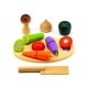 Teddies Dřevěné potraviny, Krájecí zelenina s prkénkem, 16 ks
