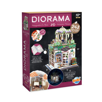 Buki Dřevěná 3D stavebnice Diorama Pekařství s LED osvětlením