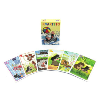 Kvarteto Krtek 1 společenská hra - karty v papírové krabičce 6x9cm
