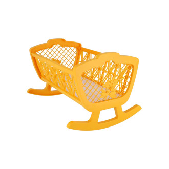 Kolébka pro panenky bez soupravy plast 47x35x30cm v krabici 48x32x8cm