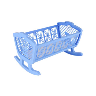 Kolébka pro panenky bez soupravy plast 47x35x30cm v krabici 48x32x8cm