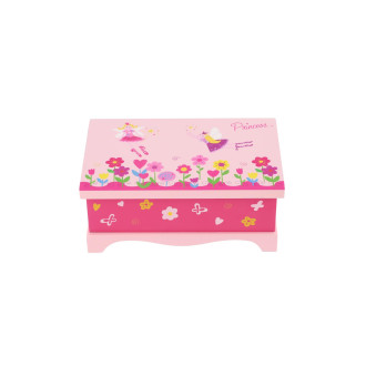 Skříňka šperkovnice Princess zrcadlo dřevo 17x7x11,5 cm