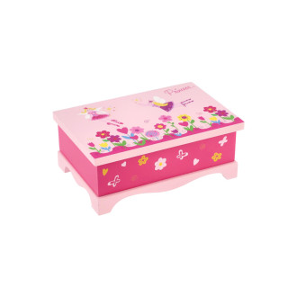 Skříňka šperkovnice Princess zrcadlo dřevo 17x7x11,5 cm