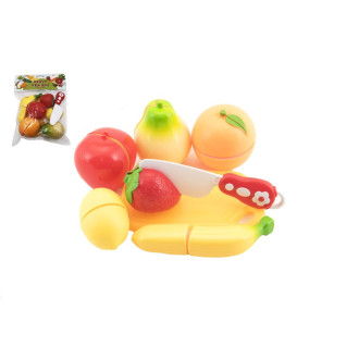 Ovoce krájecí plast s prkénkem 13,5x8cm s nožem v sáčku 18x26x5cm