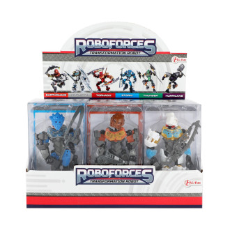 Robot bojovník plast 12cm 6 druhů v krabičce 9x15,5x4,5cm  12ks v boxu