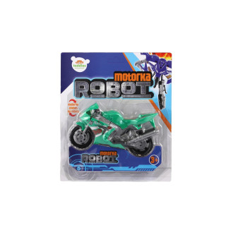 Transformer motorka/robot plast 15cm 3 barvy na kartě