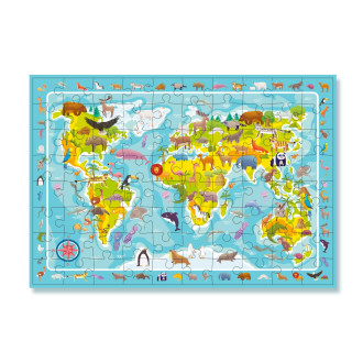 Puzzle Svět zvířat 45x31cm 80 dílků v krabici 25x16x6,5cm
