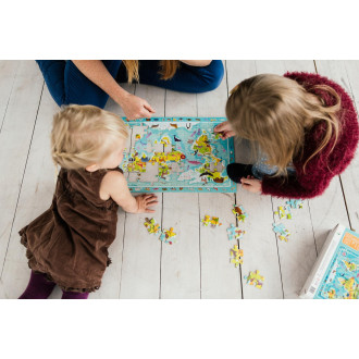 Puzzle Svět zvířat 45x31cm 80 dílků v krabici 25x16x6,5cm