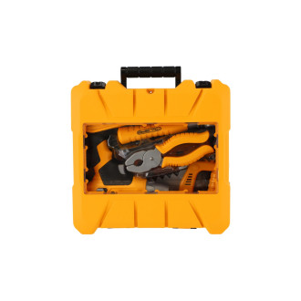 Sada nářadí plast s aku vrtačkou 16x17cm na baterie se zvukem v plastovém boxu 26x25x9cm