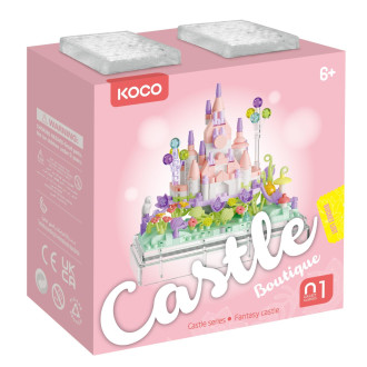 Stavebnice mini KOCO Letní hrad plast 412ks v krabičce 11x12x5cm