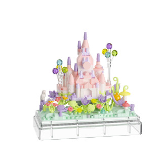 Stavebnice mini KOCO Letní hrad plast 412ks v krabičce 11x12x5cm