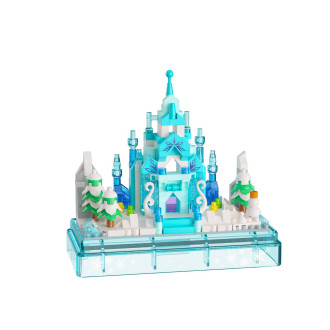 Stavebnice mini KOCO Zimní hrad plast 381ks v krabičce 11x12x5cm