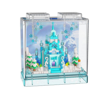 Stavebnice mini KOCO Zimní hrad plast 381ks v krabičce 11x12x5cm