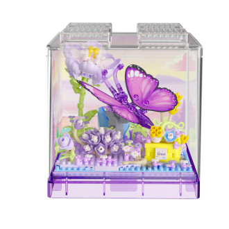 Stavebnice mini KOCO Motýlek plast 471ks v krabičce 11x12x11cm