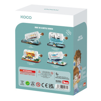 Stavebnice mini KOCO Titanic v láhvi plast 918ks v krabičce 14x18x8cm