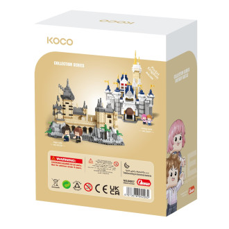 Stavebnice mini KOCO Pohádkový hrad plast 1274ks v krabičce 15x20x8cm