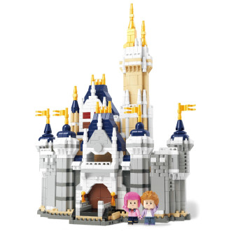 Stavebnice mini KOCO Pohádkový hrad plast 1274ks v krabičce 15x20x8cm