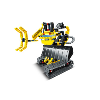 Stavebnice iM.MASTER bagr/robot 2v1 plast 342 dílků v krabici 31x23x6,5cm