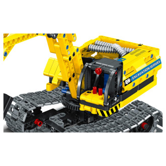 Stavebnice iM.MASTER bagr/robot 2v1 plast 342 dílků v krabici 31x23x6,5cm