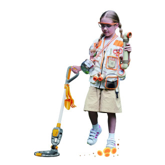 Detektor kovů/hledačka pokladů plast 65cm na baterie se světlem se zvukem v krabici 23x33x7cm