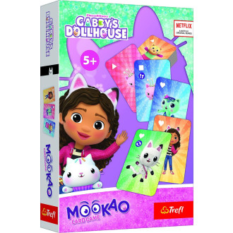 Karetní hra Mookao Gabbyin domeček pro panenky/Gabby´s Dollhouse společenská hra v krab. 14x21x4cm