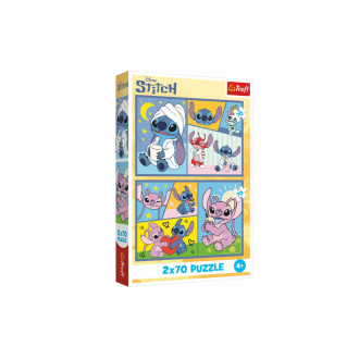 Puzzle 2x70 Lilo&Stitch - Se Stitchem není nuda 27,5x18cm v krabici 19x29x4cm