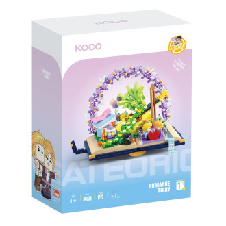 Stavebnice mini KOCO Romantika plast 1222ks v krabičce 15x20x8cm