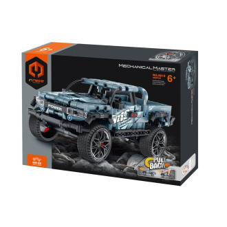 Stavebnice iM.MASTER auto na zpětné natažení plast 463 dílků v krabici 31x23x7cm