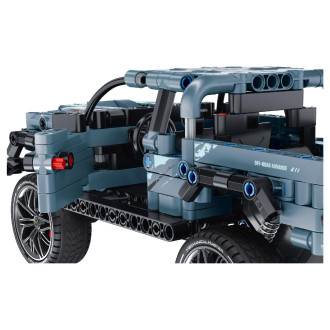 Stavebnice iM.MASTER auto na zpětné natažení plast 463 dílků v krabici 31x23x7cm