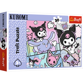 Puzzle Zábava s Kuromi 27x20cm 30 dílků v krabičce 21x14x4cm