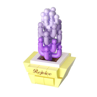 Stavebnice mini KOCO Sukulent v květináči plast mix druhů v krabičce 8x12x4cm 12ks v boxu