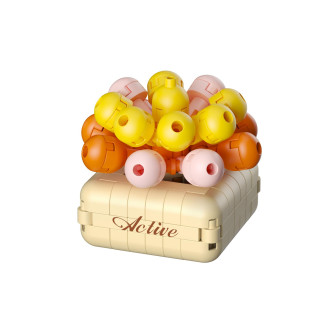 Stavebnice mini KOCO Sukulent v květináči plast mix druhů v krabičce 8x12x4cm 12ks v boxu