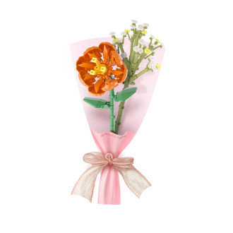 Stavebnice mini KOCO Malý pugét plast mix druhů v krabičce 8x12x4cm 12ks v boxu