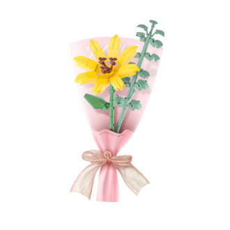 Stavebnice mini KOCO Malý pugét plast mix druhů v krabičce 8x12x4cm 12ks v boxu