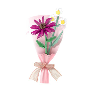 Stavebnice mini KOCO Malý pugét plast mix druhů v krabičce 8x12x4cm 12ks v boxu