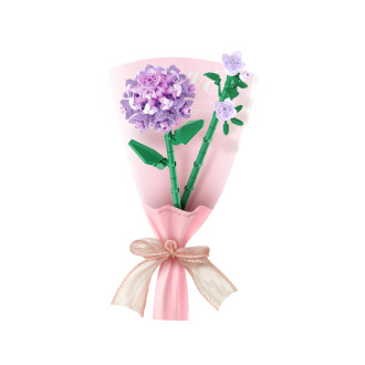 Stavebnice mini KOCO Malý pugét plast mix druhů v krabičce 8x12x4cm 12ks v boxu