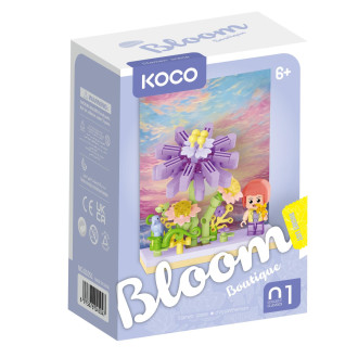 Stavebnice mini KOCO Květinová scenérie plast 6 druhů v krabičce 10x14x6cm 6ks v boxu