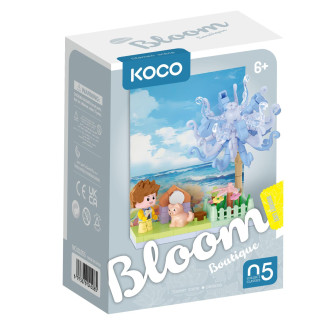 Stavebnice mini KOCO Květinová scenérie plast 6 druhů v krabičce 10x14x6cm 6ks v boxu