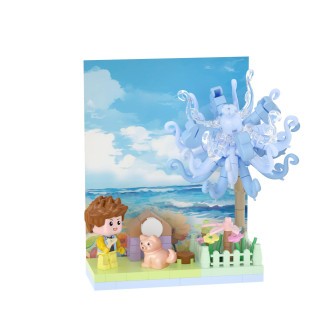 Stavebnice mini KOCO Květinová scenérie plast 6 druhů v krabičce 10x14x6cm 6ks v boxu