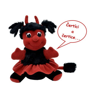 Čertice Berta plyš 23cm česky mluvící na baterie 12m+