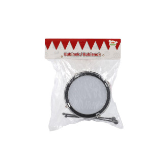 Buben/Bubínek plast 16x10cm s popruhem a paličkami v sáčku