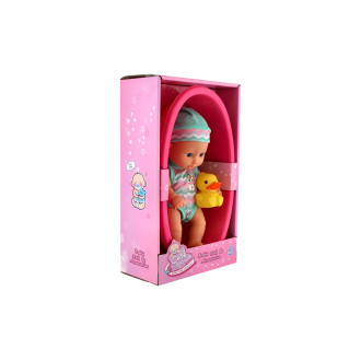 Miminko panenka s kačenkou 22cm ve vaničce plast v krabici 20x33x10cm